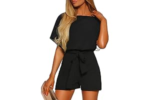 Women's Summer Belted Romper: Chic Casual Dressy Jumpsuit