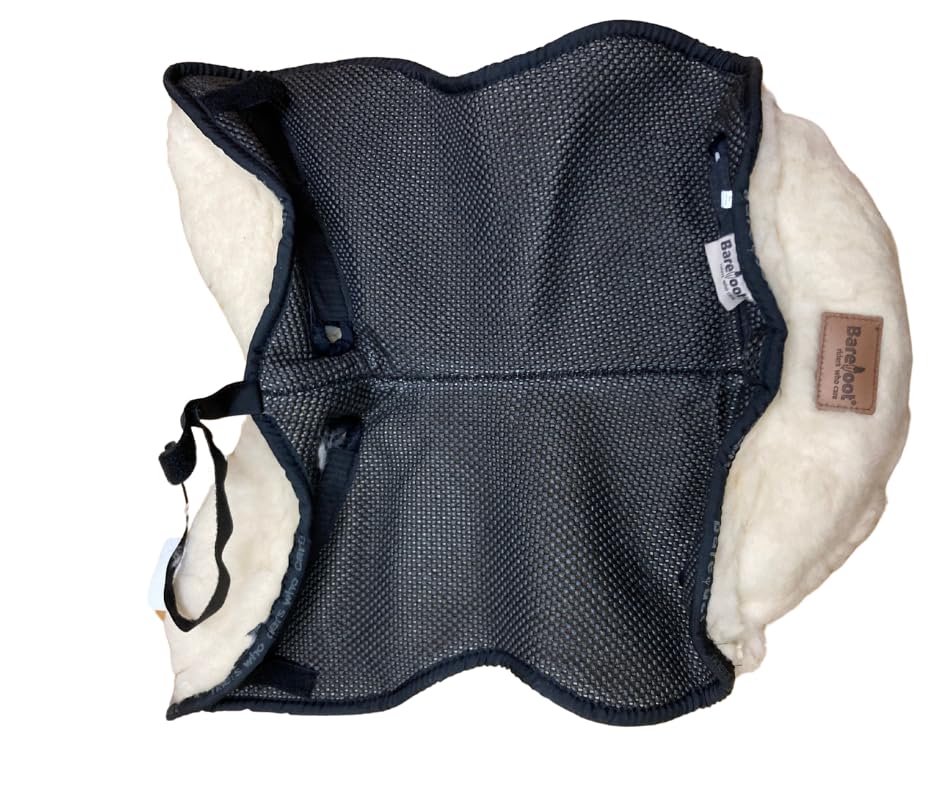 Barefoot Schafwoll Sitz für Ride-On-Pad – rutschfest, bequem & pferdefreundlich – Ergonomischer Reitsitz mit hoher Rückenstütze und Pauschen – Sitzauflage aus 100% Schafwolle – ohne Ride on Pad