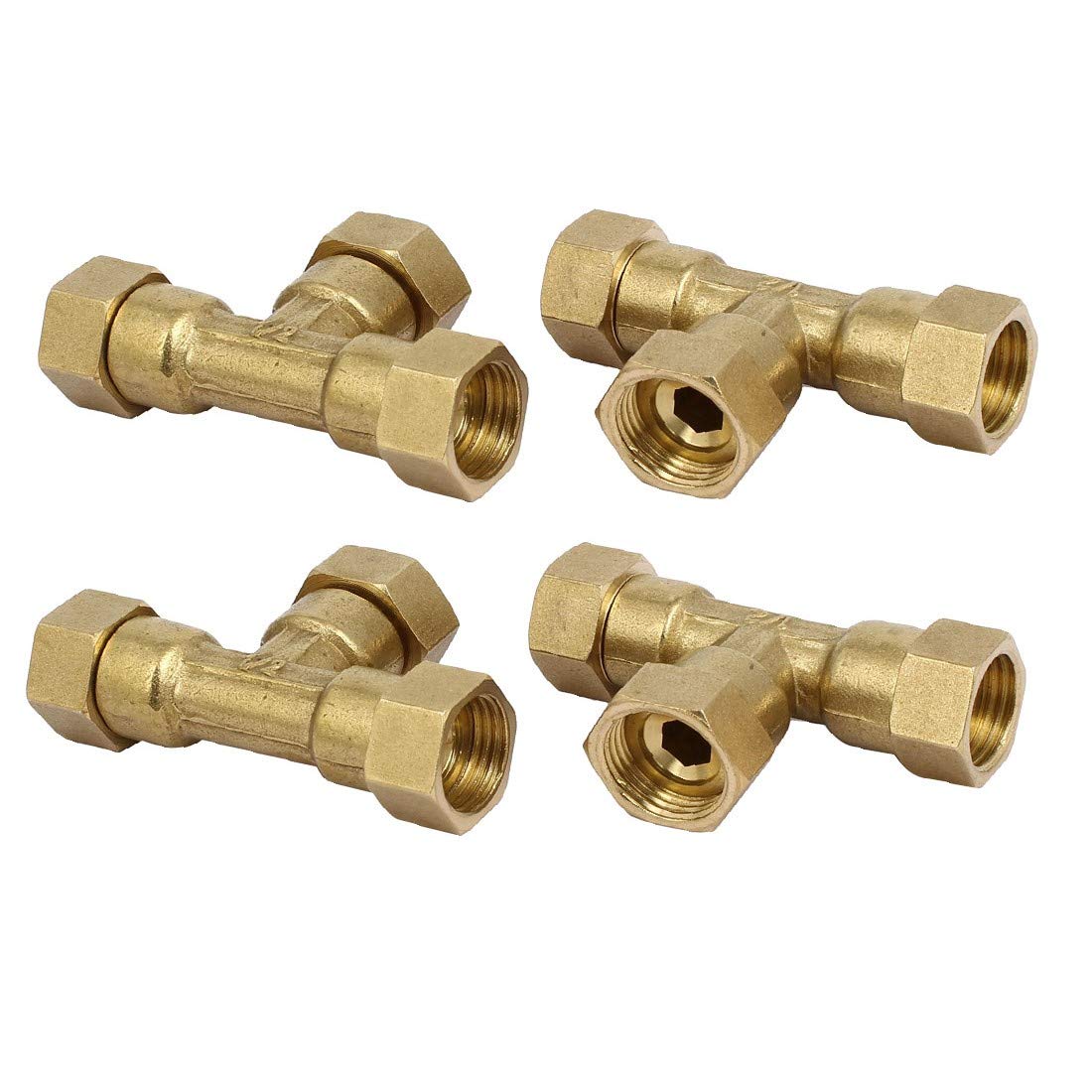 New Lon0167 1 / Destacados 2BSP Rosca Hembra eficacia confiable Roscada en Forma de Tee Combustible de Agua Conexiones de Tubería Conectores 4 unids(id:b22 4e 6c ac9)