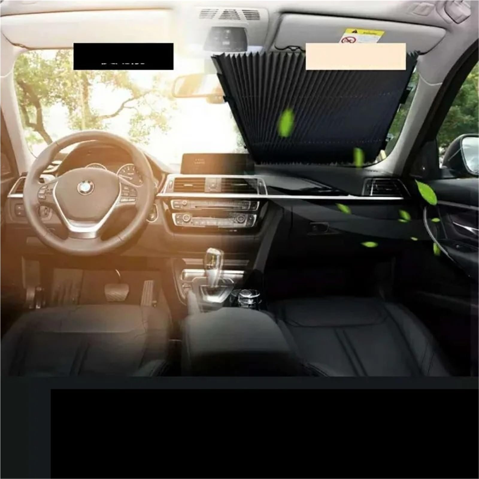 Parasoles para Coche Cortina retráctil para Coche con protección UV, Parasol automático, Compatible Parabrisas Delantero y Visera Grande(Additional 80cm)