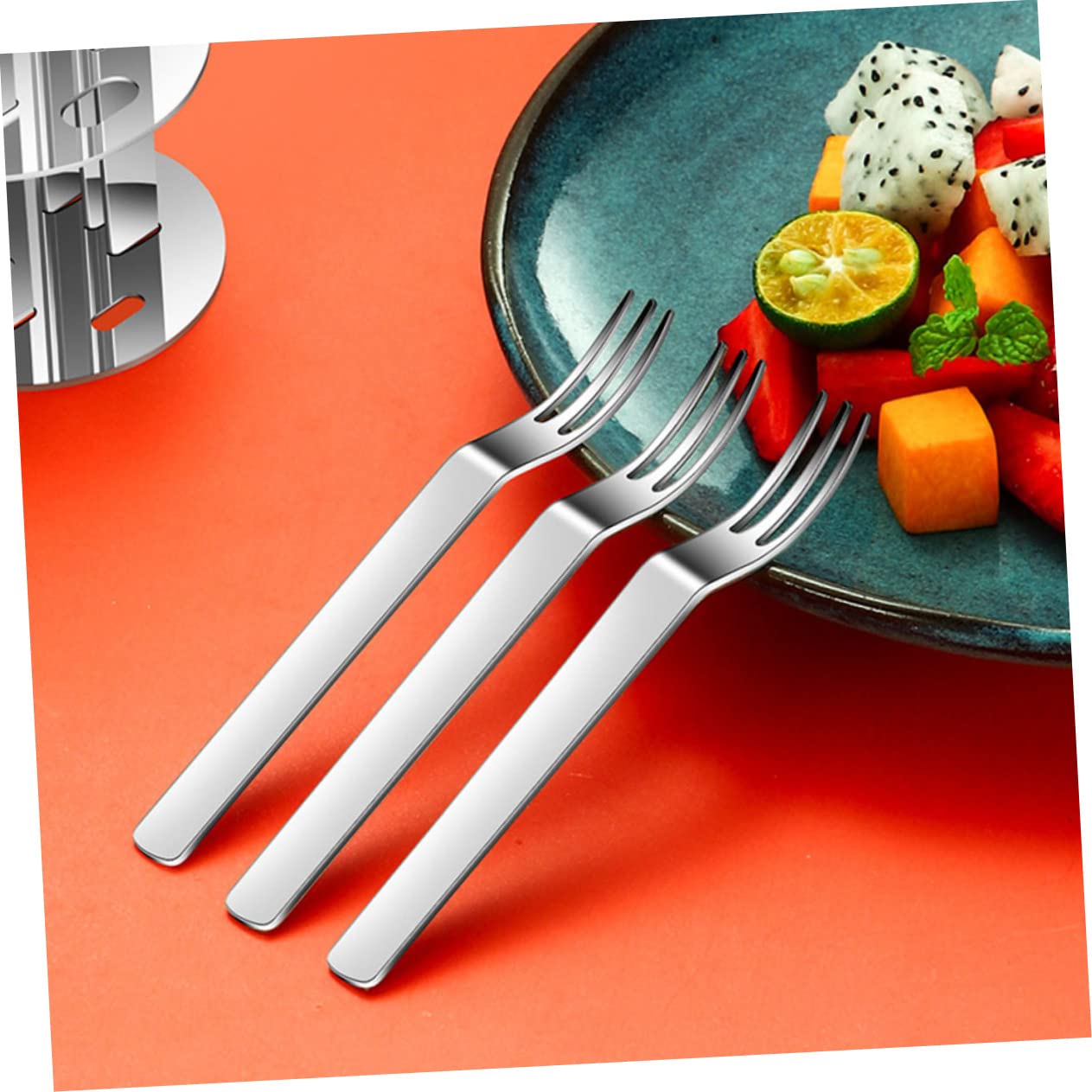 Ciieeo 2sets Forchette Dessert Inossidabile Con Base Per e Dolci Forchettine Riutilizzabili Per Appetizer e Dessert Facili e Maneggiare