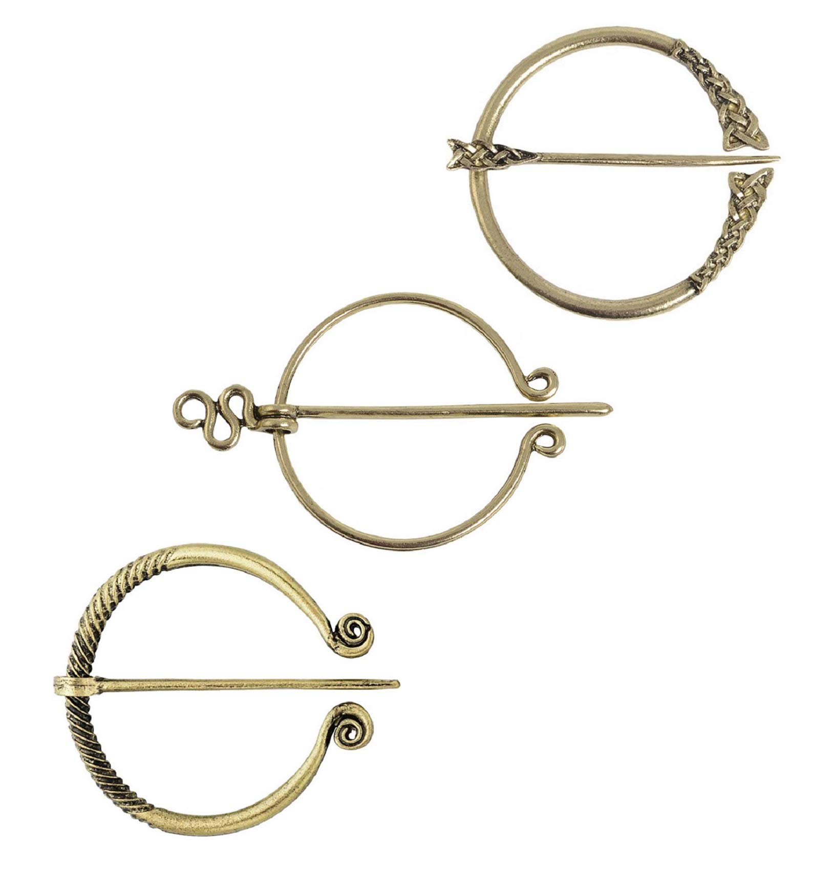 ZeroGooCloak Clasp Cloak Pin Shawl Pin Scarf Pin Sweater Clip Brooch for Women Cardigan,Medieval Penannular Vintage Celtic Viking Scottish jewelry