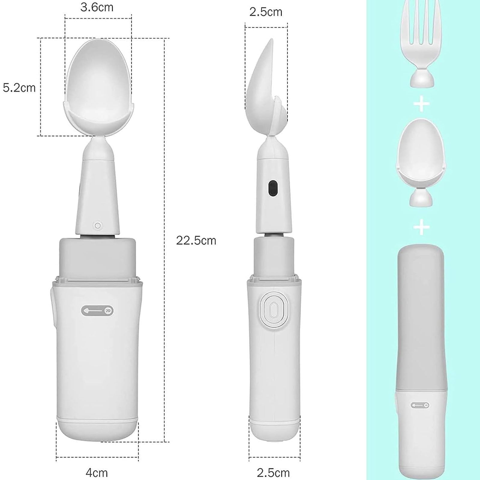 Cuchara adaptativa para temblor de mano, diseño curvado para pacientes con Parkinson, ayuda ergonómica para estrechar la mano