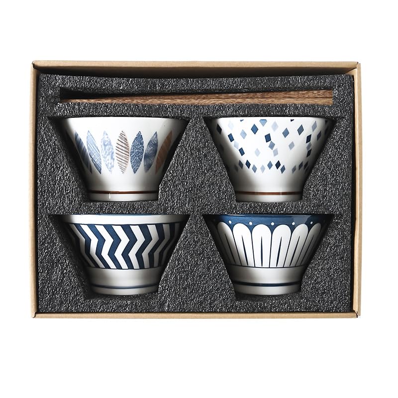 Ceramic Bowls set of 4,Ceramic Soup Bowls for Kitchen,11.6 OZ Small Bowls for Dessert | Ice Cream | Salad | Fruits | Snacks | Rice | Cereal,Serving Dishes - 4.9 Inch