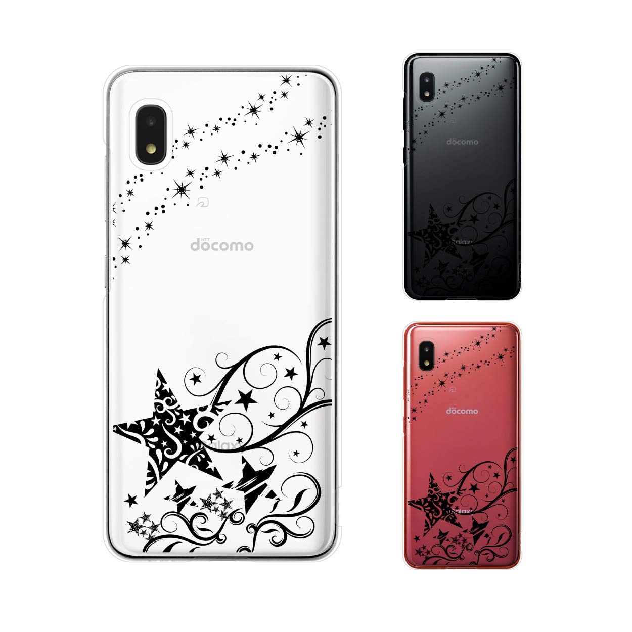 Amazon.co.jp: Galaxy A21 SC-42A スマホ ケース カバー 夜空 流れ星 