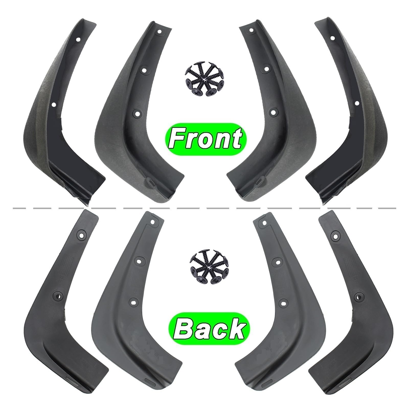Garde-boue Pour Nissan Navara D22/NP300 1998-2014 - 4 Pièces Noir - Protection Contre Boue, Graviers - Montage Facile Sans Perçage - 2