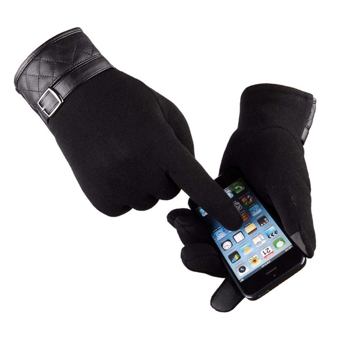 Unisex-Rękawiczki Dla Dorosłych Mężczyźni Thermal Winter Touch Ski Motorcycle Screen Snow Modern Casual Snowboard Outdoor Zimowe Grube Ciepłe Rękawiczki Męskie Rękawiczki Rękawiczki/Black/One