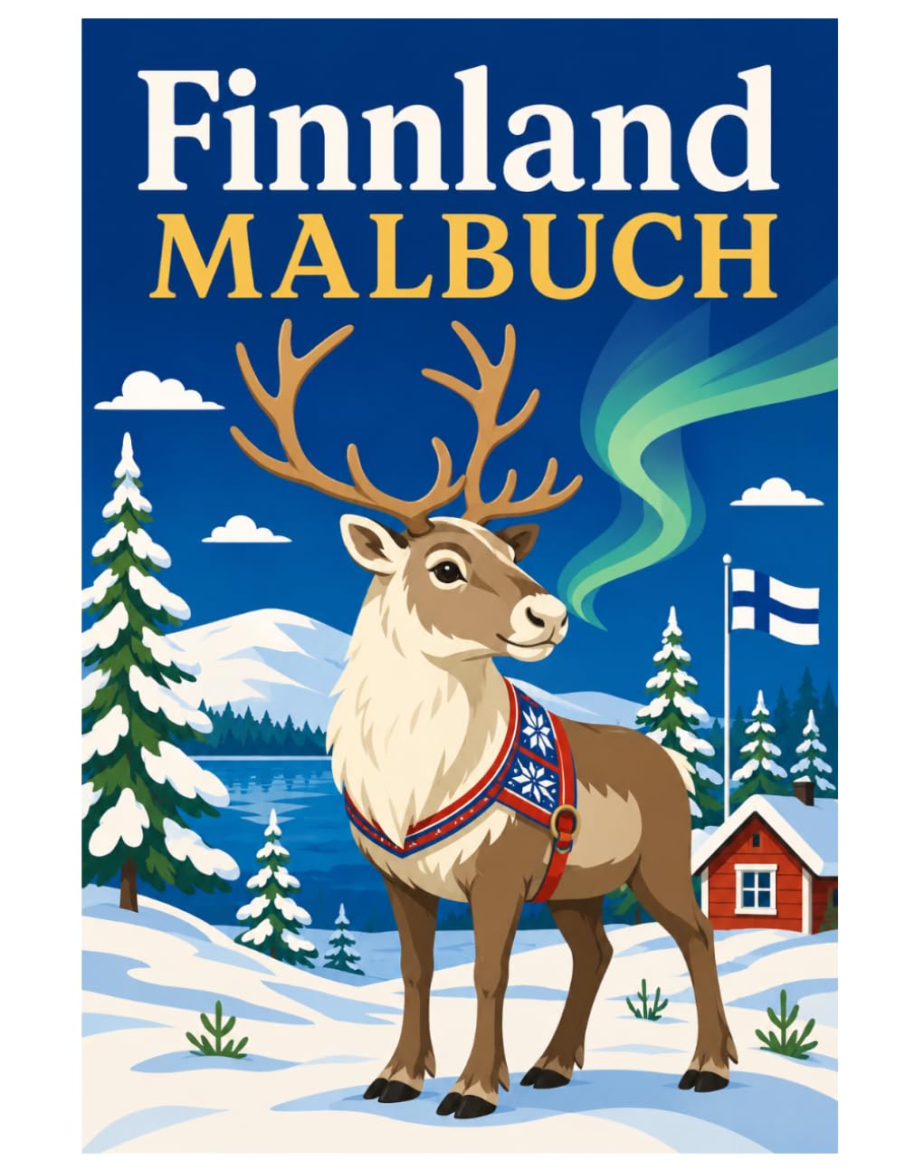 Finnland Malbuch: Magische Winterlandschaften, nordische Natur und wunderschöne Finnland-Motive zum Ausmalen