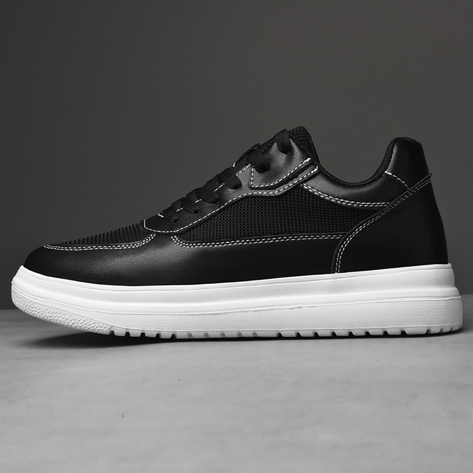 Genérico Zapato Casual Hombre Invierno,Zapatos con Alzas para Hombre Unisex De 6/8/10 Cm con Altura Ajustable Informales Antideslizantes Transpirables con Cordones