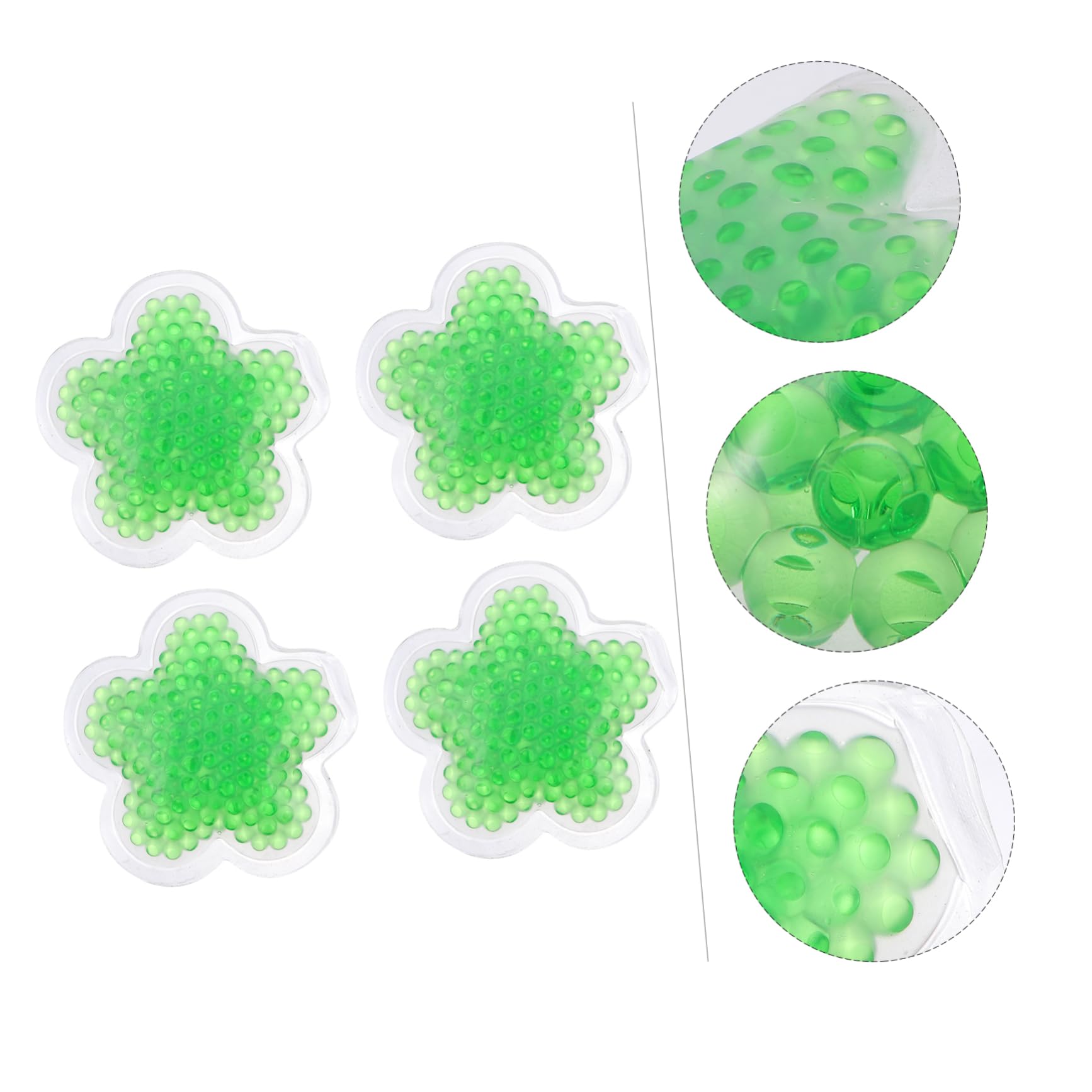 Busta Ghiaccio Gel Riutilizzabile 4 Pezzi Verde in Gel Pvc | Freddo e Caldo, per Skincare Trattamento e Terapia Compressa, Formato Compatto