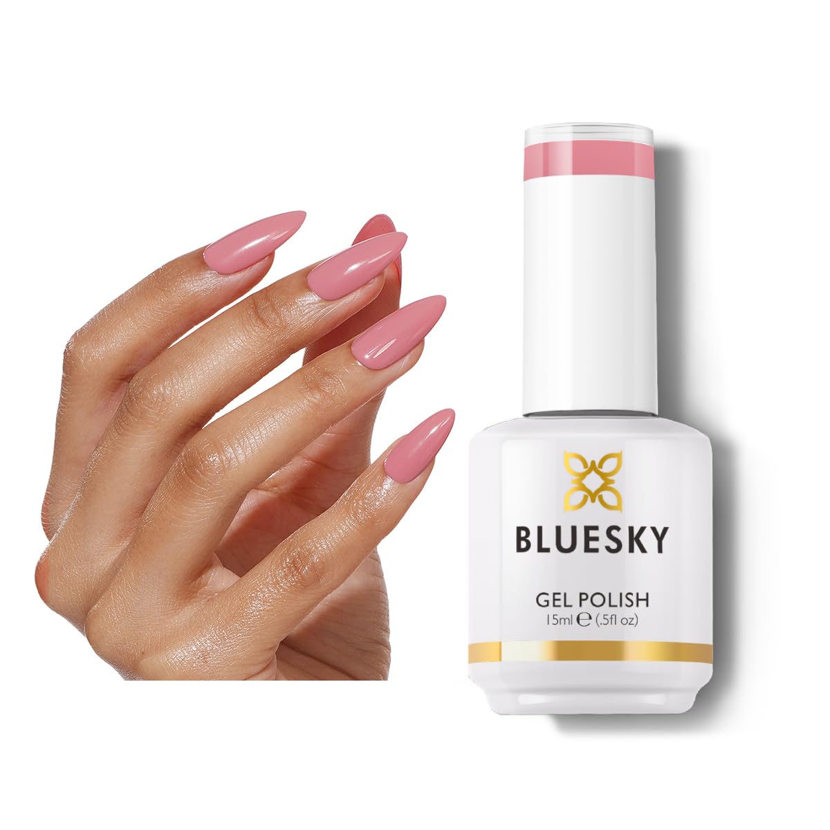 BLUESKYGel Polish for Nails Color Pink Fragrant, Salon Manicure Single Bottle, Long Lasting&Chip Resistant,15ml,CS10P/FEARLESS