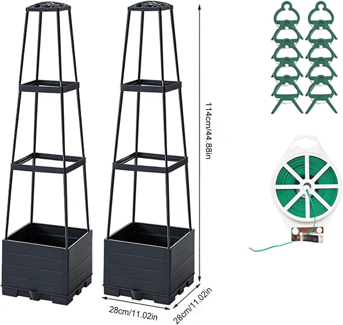 Tomato Planter with Trellis | 3-Layer Self-Watering Cage with Support Frame | Raised Garden Bed | for Patio Indoor Walls Decor Planting Plants Cherry Climbing Vegetables Fruits
