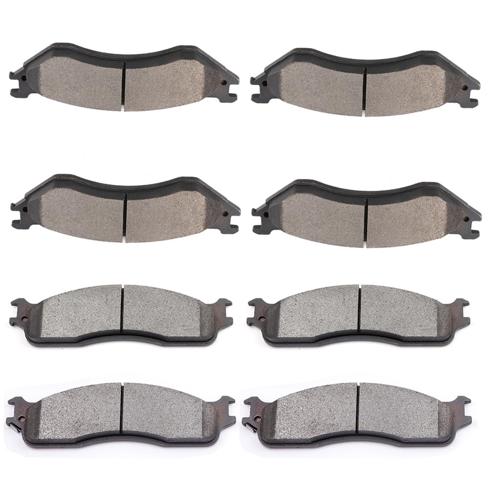SCITOO Disc Brake Pads Kits D965-7864 &amp; D1077-7865 Front Rear 8Pcs Brake Pads Set Fit For Dodge For Ram 1500 2006-2008,For Dodge For Ram 2500 2003-2008,For Dodge For Ram 3500 2003-2008