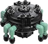 5 Pack Orbit 69000 Adjustable Flow 8-Port Drip Irrigation Manifold for 1/4 Inch Tube - Customized Watering for Your Garden (8-Port Manifold with Flow Control, 5-Pack 8 Port)