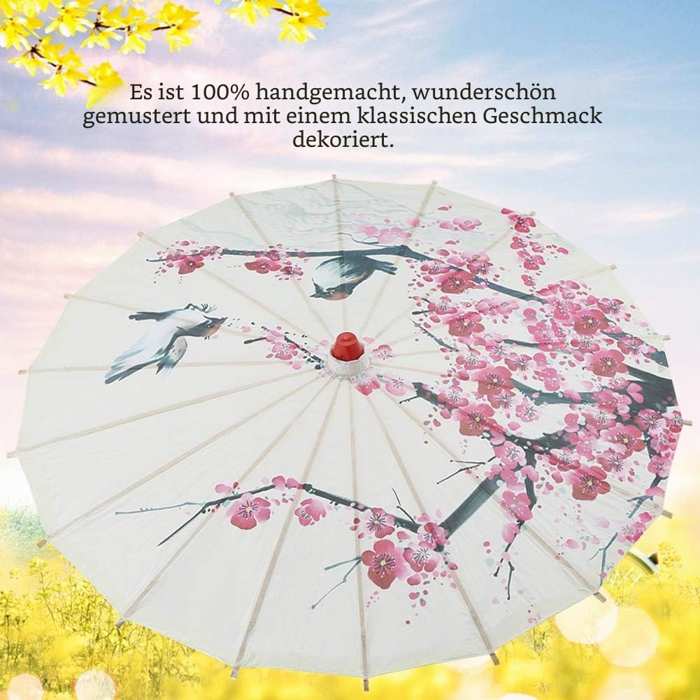 Tyenaza Japanische schirm, Handgemachter Regenschirm Ölpapier Japanische Deko, Kunst Japanischer Antiker Tanz Dekorativer Regenschirm Chinesischer Stil Ölpapier Opening Diameter 55cm