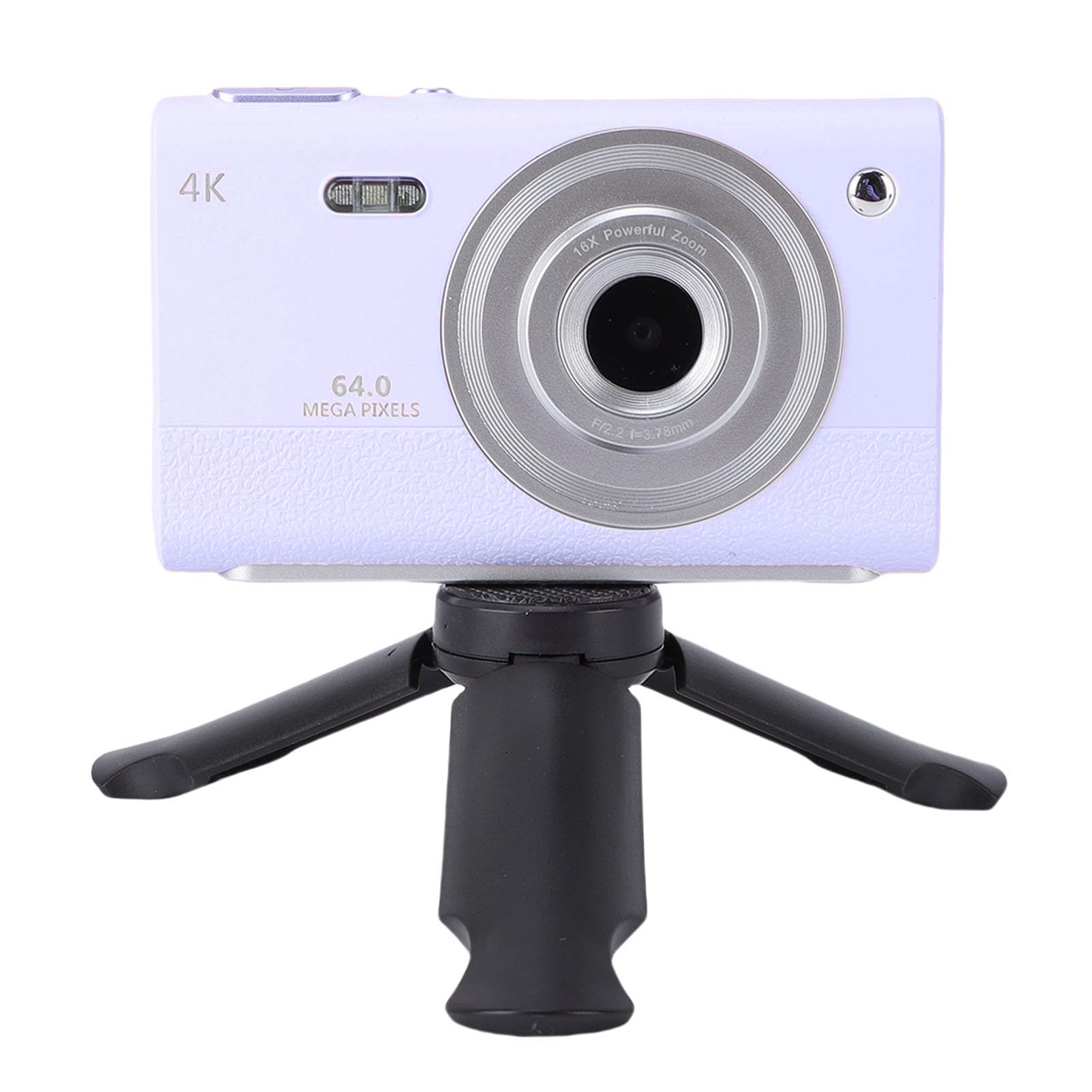 Fotocamera Digitale 4K per Vlogging e Fotografia, Doppio Autofocus da 64MP con Zoom Digitale 16X, Fotocamera da Viaggio Portatile con Trasferimento File Facile per Principianti e Viaggi