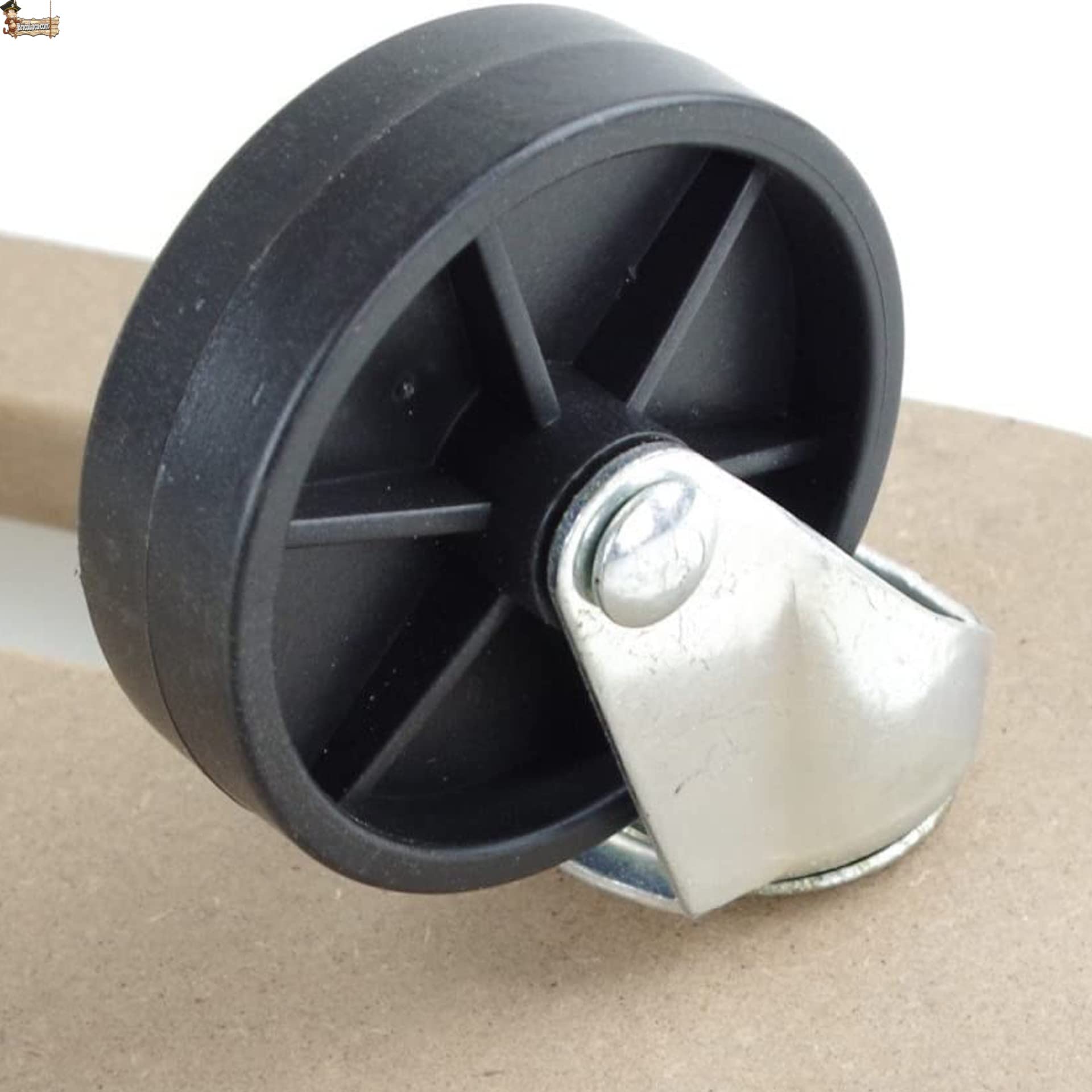 BricoLoco.com Plataforma Base con Ruedas giratorias 360º. Pack 2 uds. 38 cms. Carro Redondo rodante Soporte de Carga Porta macetas, tiestos, butano, Cajas, mudanza, Transporte. Tabla Madera DM (2)