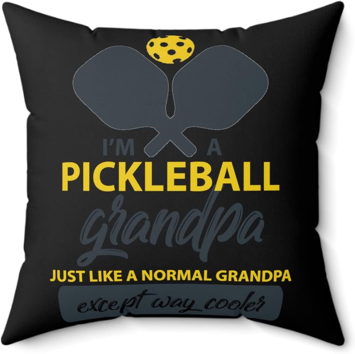 Teegarb Letter BlanketTeegarb Letter Blanket Novelty Athletic and Cool Grandpop Tee Shirt Gift | Humorous Sporty Grandpa Graphic Pickleball Men Women T Shirt Spun Polyester Square Pillow 16" × 16"