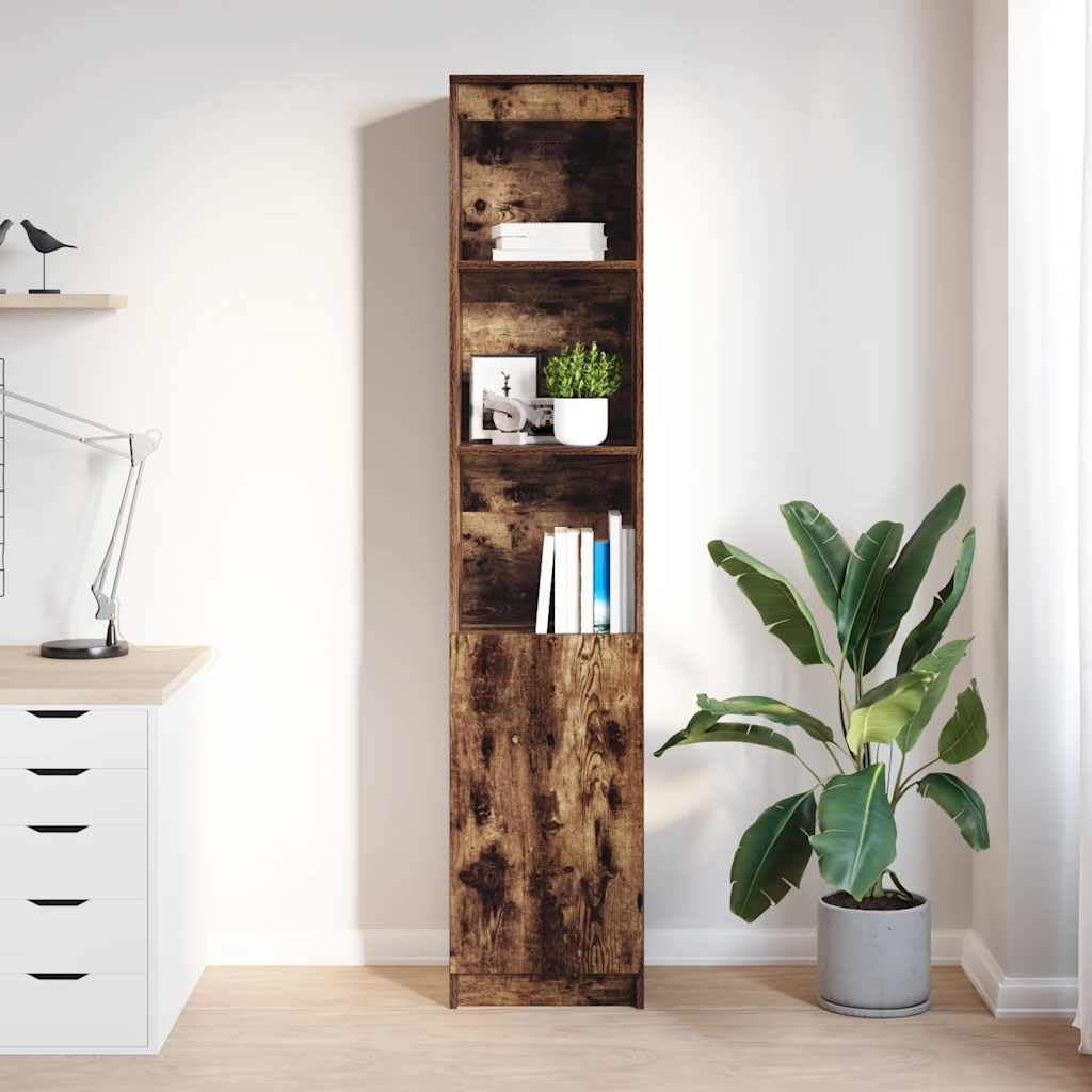 SYDE Buffet haut chêne fumé 37,5 x 35 x 180 cm bois ingénierie