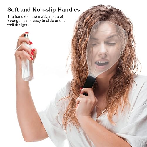 Miniatura 3 de 3 protectores faciales de peluquería para peluquería, mascarilla de plástico transparente para corte de pelo, protector facial reutilizable con