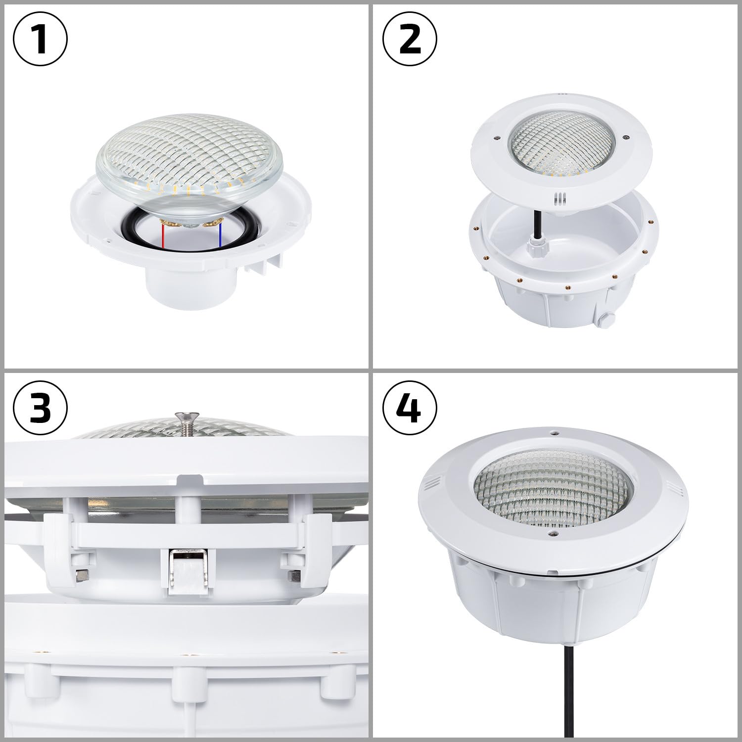 LEDKIA Bombilla Piscina LED Sumergible 12V AC/DC 35W IP68 PAR56 3000K Blanc