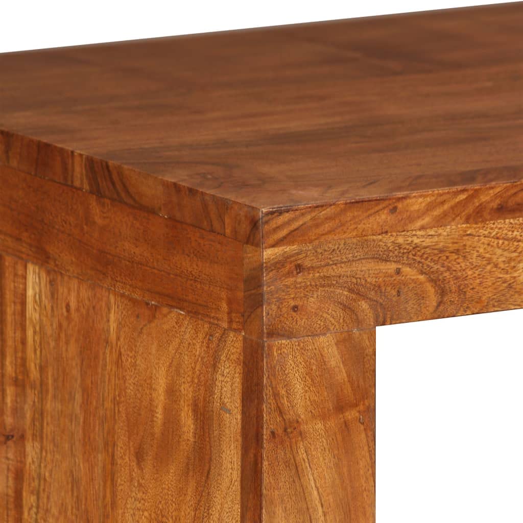 Générique Tavolo consolle in legno massiccio acacia finitura miele 110x40x76 cm | Realizzato a mano, legno duro tropicale, piano robusto, ideale come credenza o tavolo da corridoio