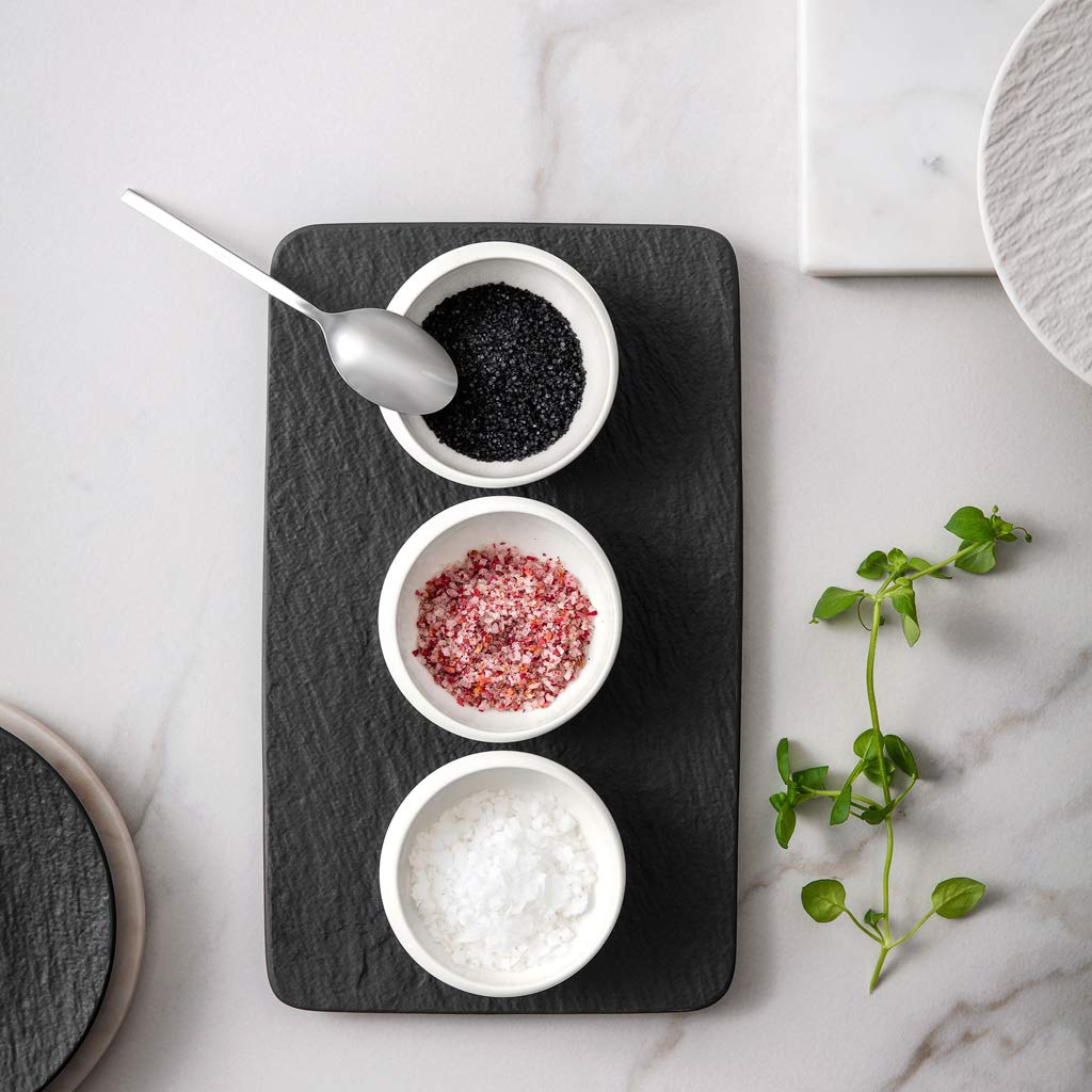 Villeroy & Boch - NewMoon Servizio di ciotoline per salse e stuzzichini, 4 pz, porcellana premium, bianco, lavabile in lavastoviglie