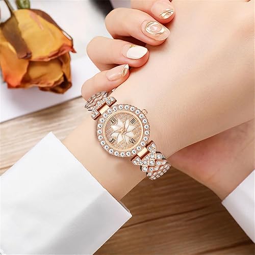Miniatura 2 de CdyBox Relojes de lujo para mujer Banda de acero con diamantes Pulseras Relojes Reloj de pulsera de cuarzo al por mayor
