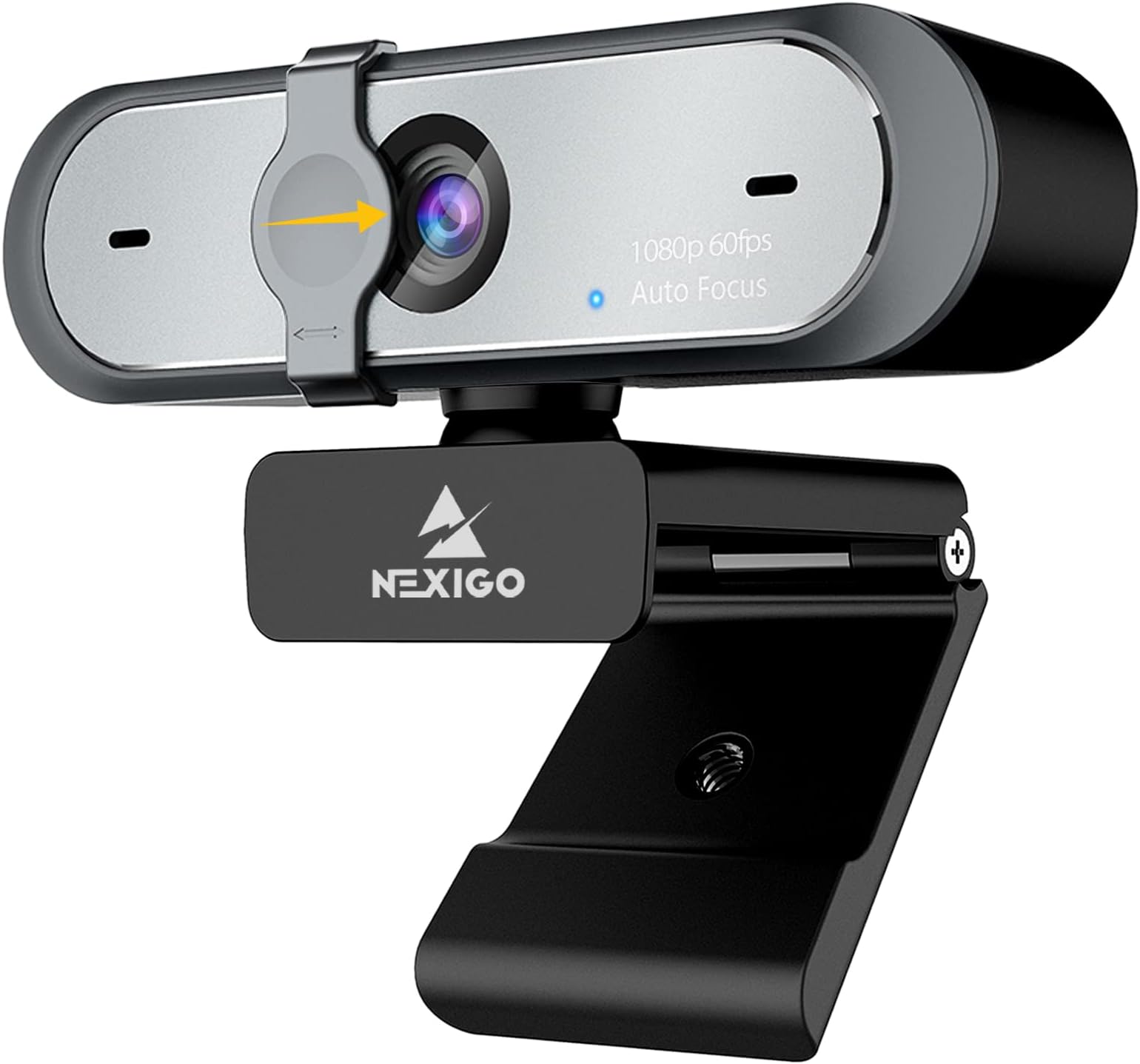N660P 60FPS 1080P Webcam with Software Control, Dual Microphone & Cover, AutoFocus, HD USB Computer Web Camera, for OBS Gaming Zoom Skype FaceTime Teams