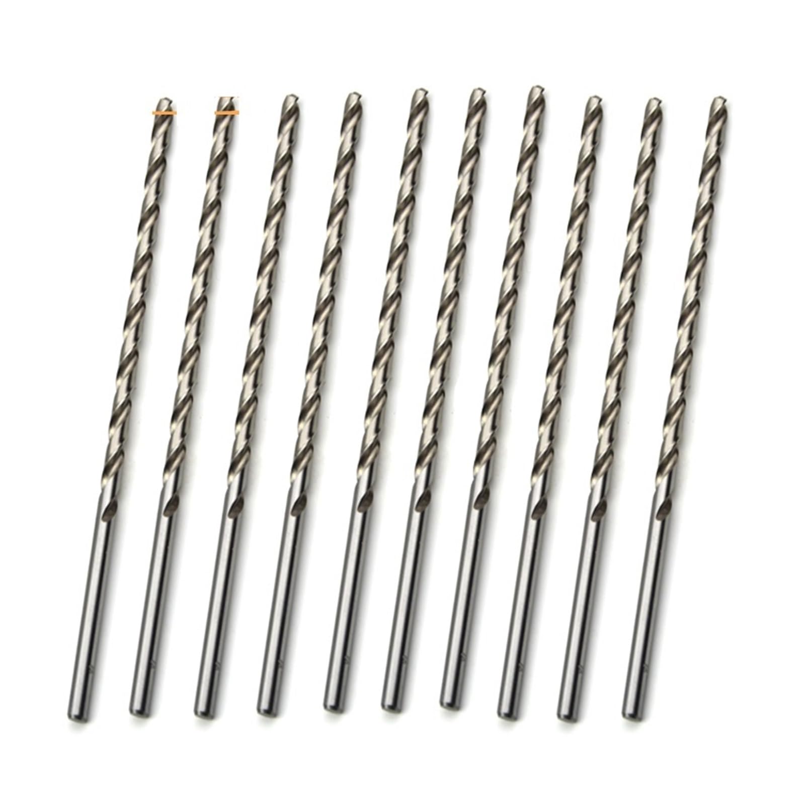 10 Uds brocas extralargas de Metal for madera 3/3, 5/4/5/5, 5/6/8mm HSS M2 Plus broca larga talla grande(5.0mm)