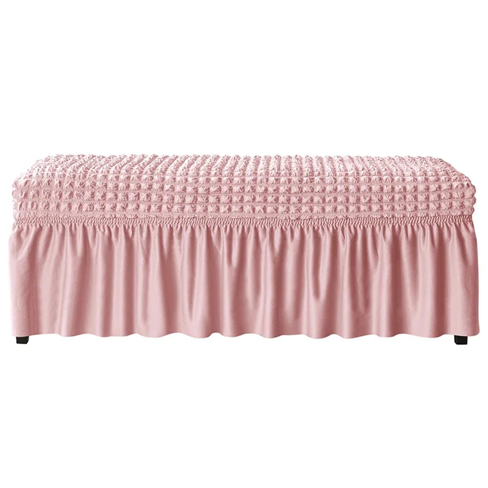 Coprisedile lungo, in tessuto elasticizzato, universale, lavabile e decorativo, per soggiorno, casa, sala da pranzo, camera da letto, pianoforte (beige, S, 22 x 19 x 6 cm)