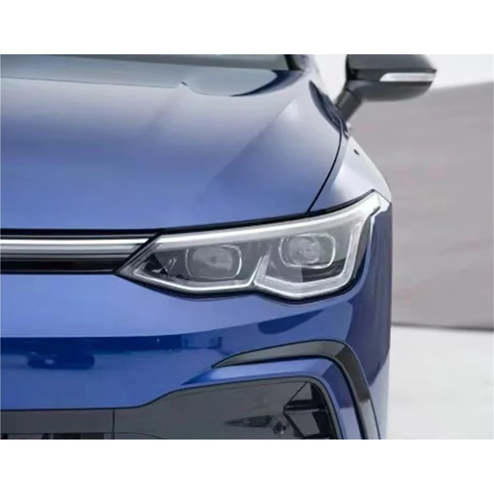 Anteriore Faro Copertura Per VW Per Golf 8 2021 2022 2023 Copertura Per Fari Anteriori Automatica Vetro Trasparente Paralume Coprilente Faro Copriobiettivo(Destra)