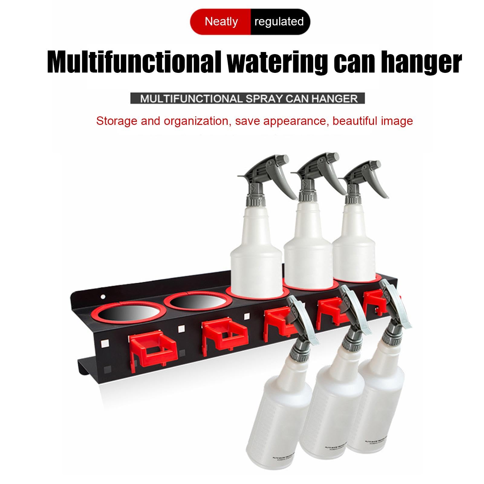Portabottiglie spray per auto (confezione da 2) – Supporto da parete per strumenti di dettaglio auto, spazzole di pulizia, display accessori negozio