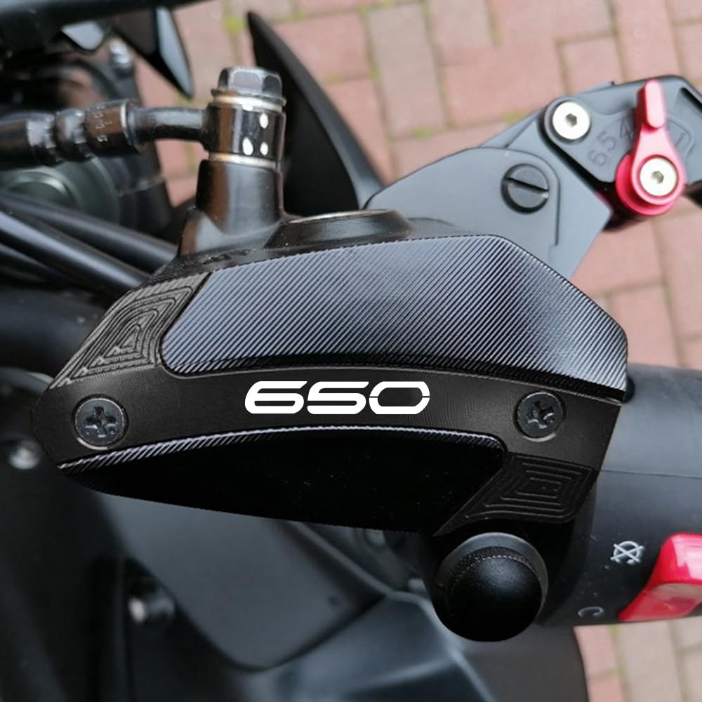 Für KAWASAKI Z650 Z 650 RS Ninja650 ninja 650 2017-2025 Versys650 Aluminium Zubehör Motorrad Vorne Hinten Abdeckung des Bremsflüssigkeitsbehälters Motoröl-Einfülldeckel Beschützer (Schwarz)