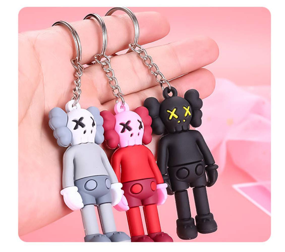 4 Pack Cute KAWS Keychain Miniatures Micro Landscape Prefect Gift