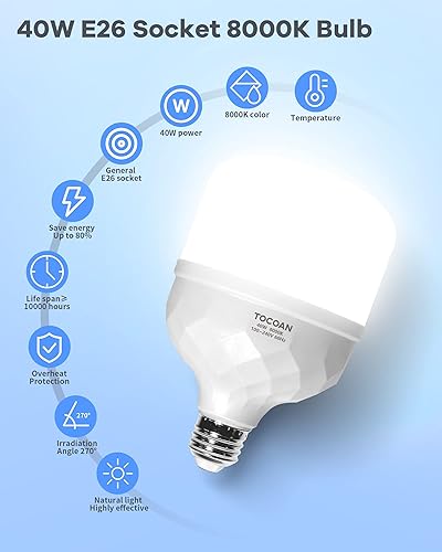 Miniatura 4 de Softbox Kit de iluminación para fotografía, equipo de estudio fotográfico de 27 x 20 pulgadas con 2 bombillas LED de 40 W 8000 K y 2 bombillas LED