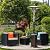 Simple Deluxe 47,000 BTU Outdoor Propane Patio Heater with Wheels, Brown