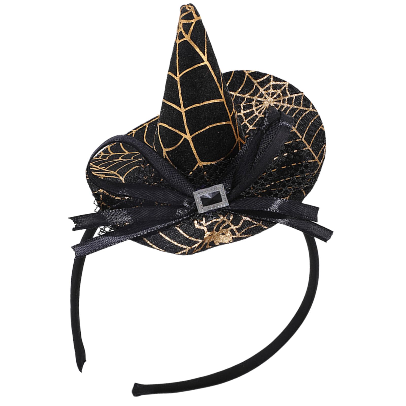 Tsophreniq Mysterious Witch Hat Hairband Hair Accessory for Adults Kids Halloween Cosplay Event Festival Dressingup Headpiece Halloween Witch Hat Hairband