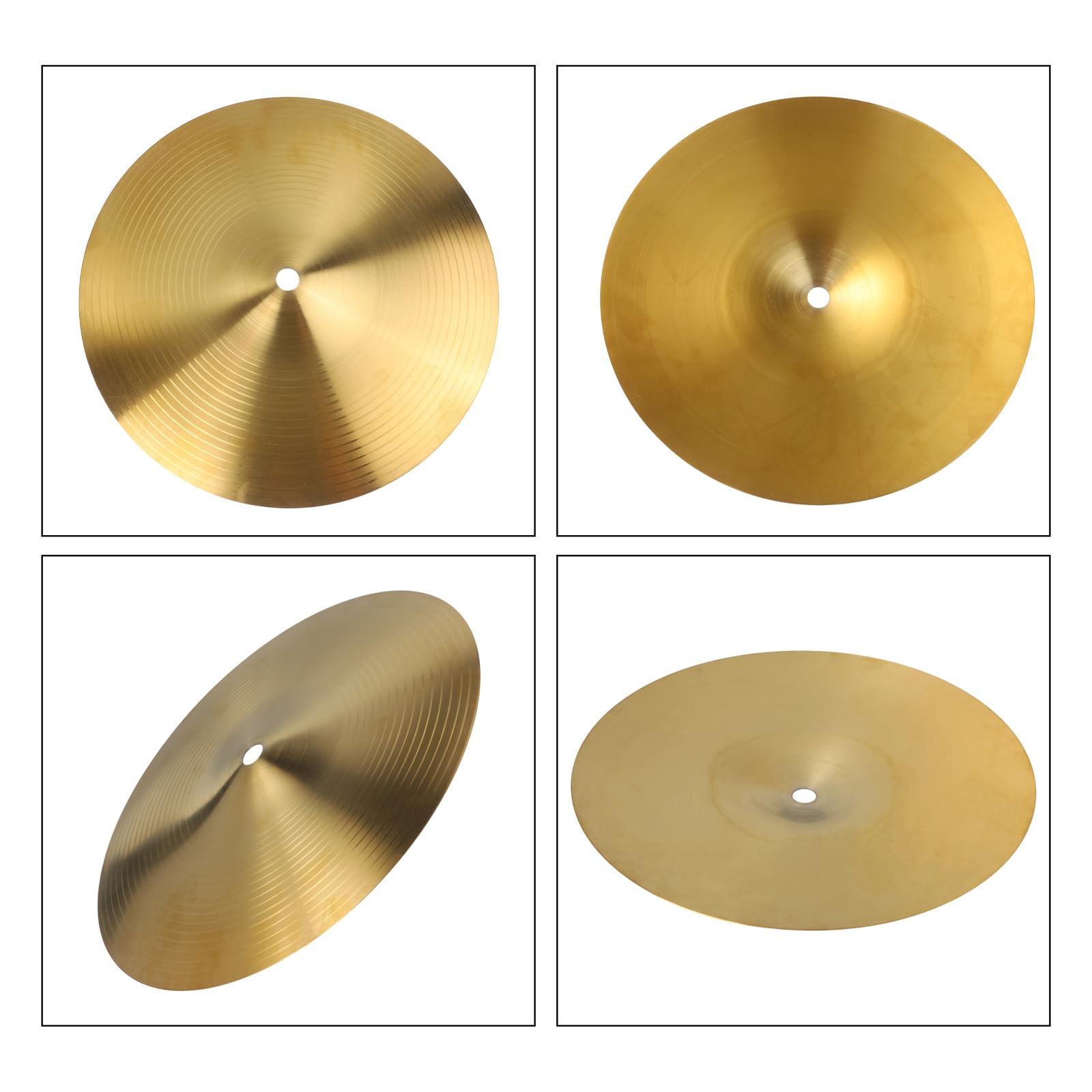 Schlagzeug-Becken-Set, Schlagzeug, Splash, Crash, HiHat, Jazz-Trommel, Becken für Schlagzeug-Set für Blechblasinstrumente (25,4 cm)