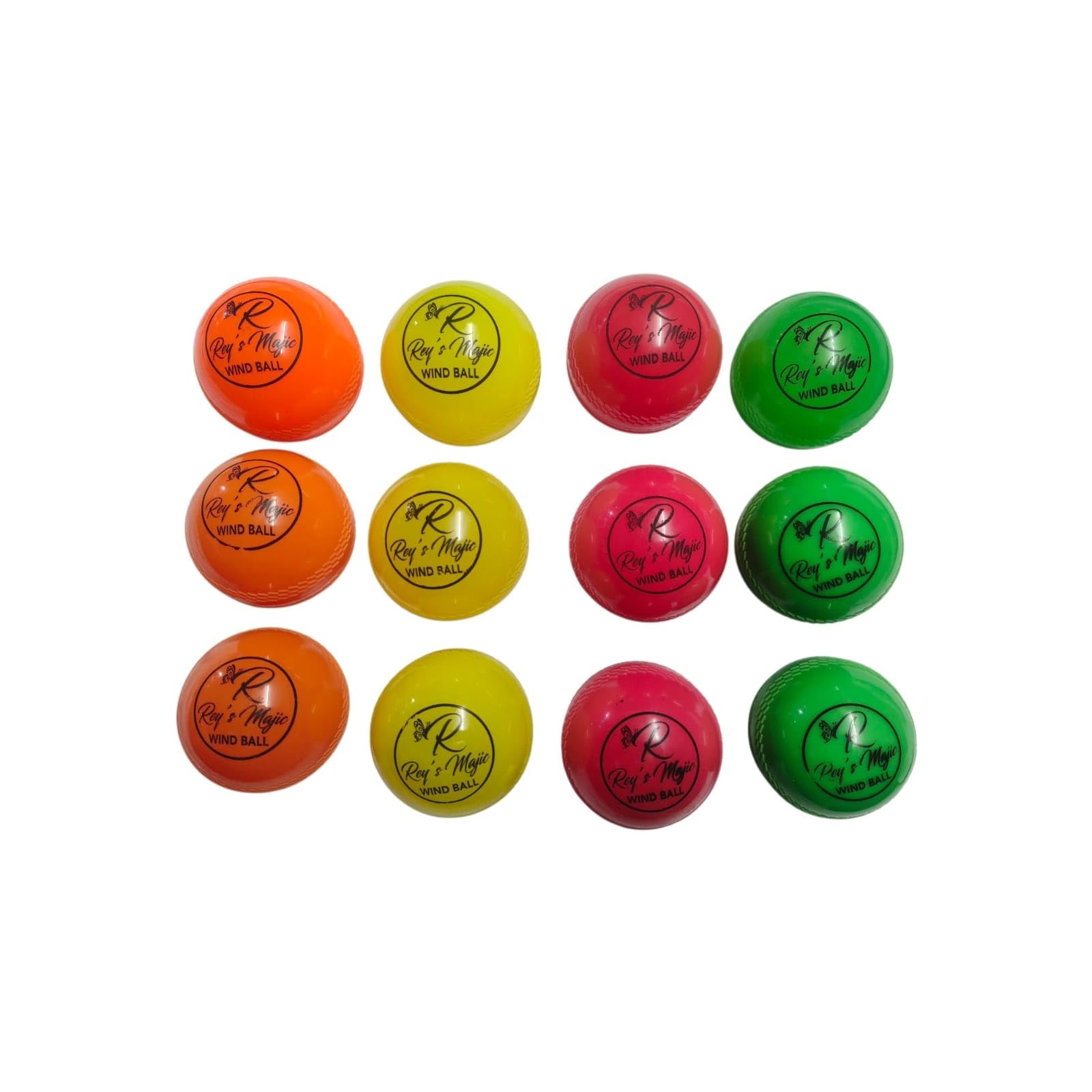 Wind Balls, Lightweight Training & Play Balls, Assorted Bright Colours, Durable Textured Grip, Indoor & Outdoor Sports Practice, Multicolor (Pack OF12)-image-43