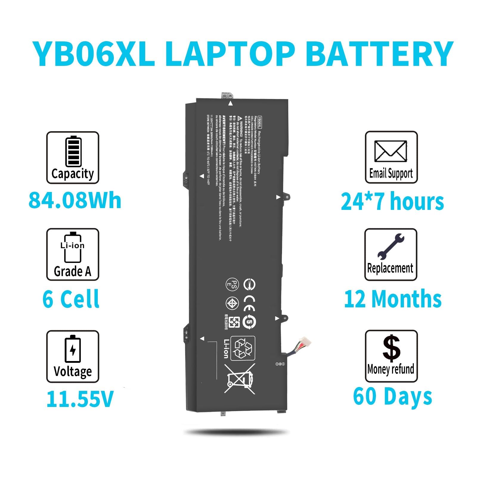 Amazon.com: YB06XL 928372-856 Battery for HP Spectre x360