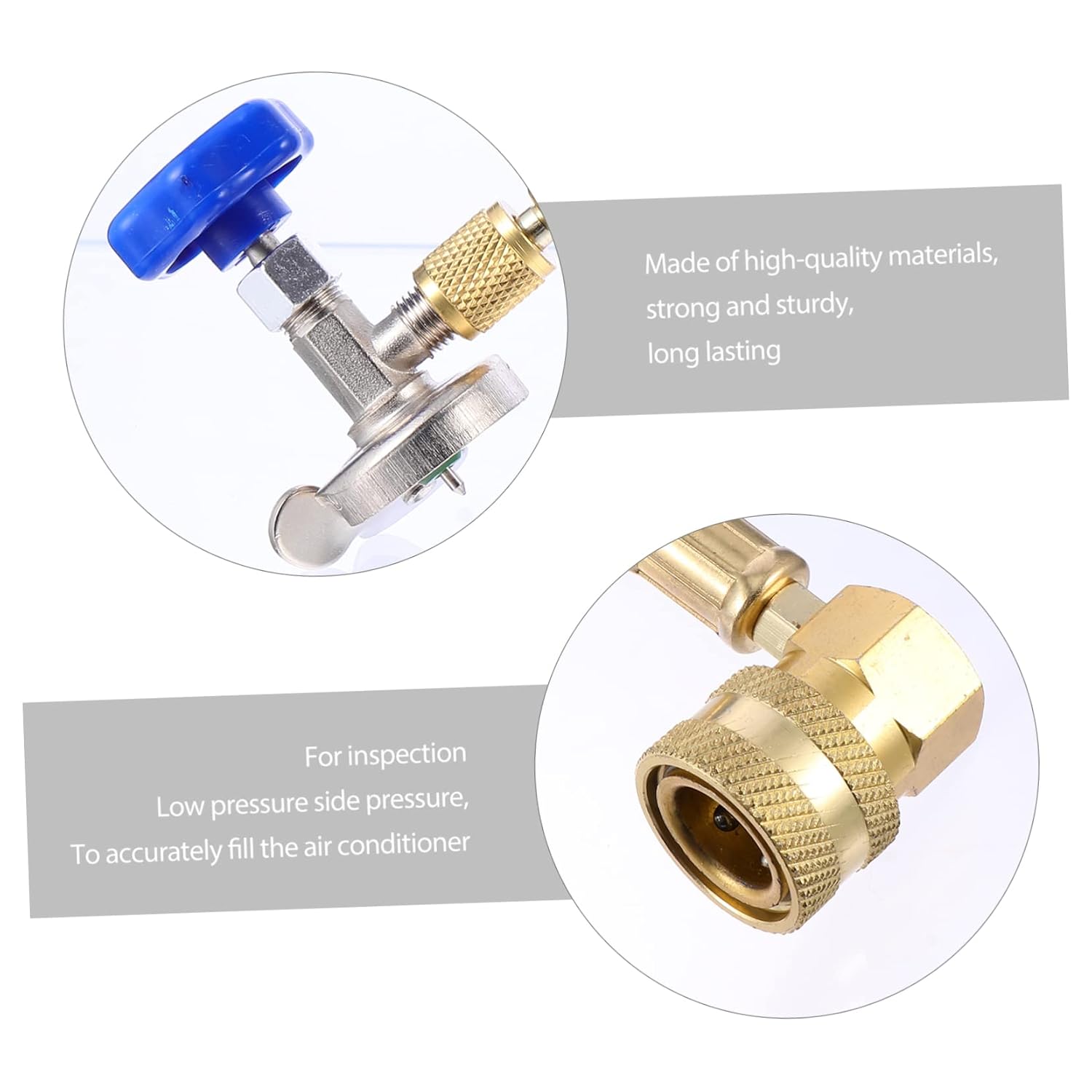 Unomor Charge Hose with Gauge Easy to Install Filling Tube for Charging Vehicle Built Safety Feature for Safe Use
