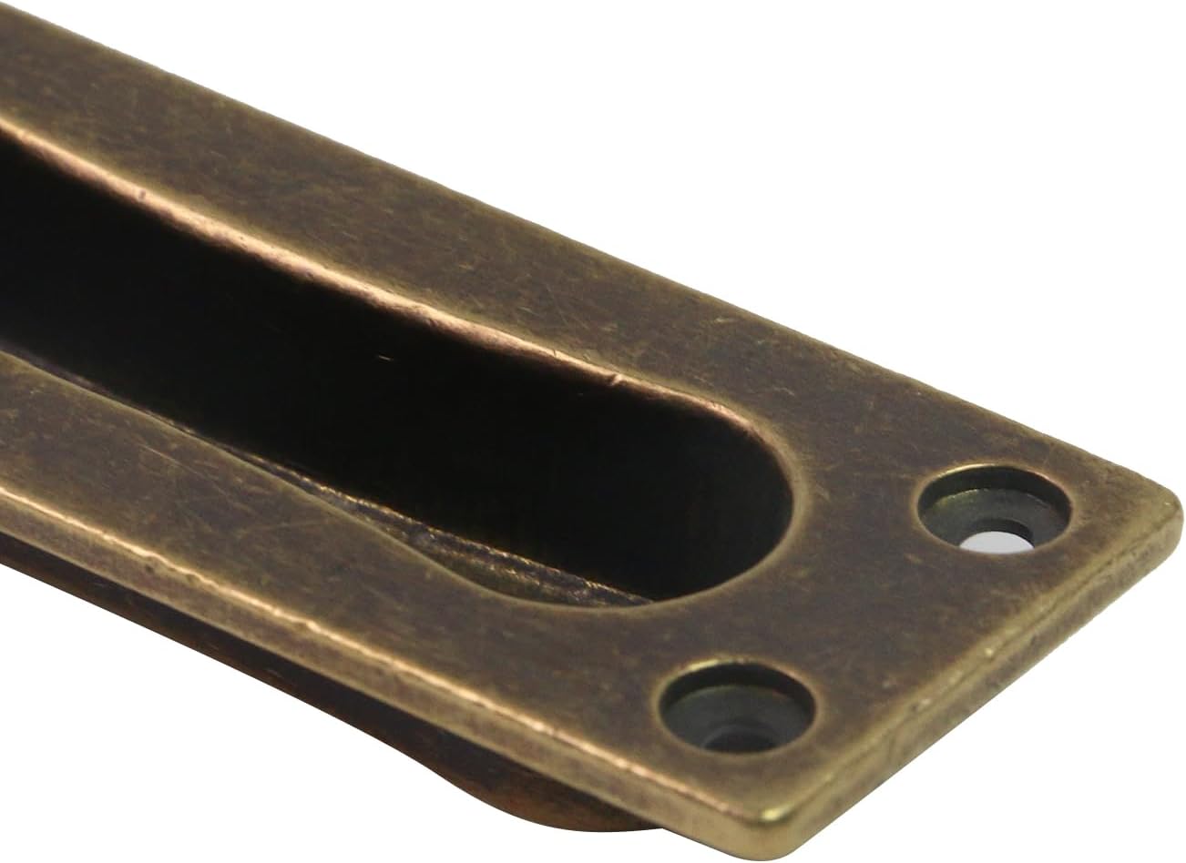 2 Pcs Door Edge Pull,Antique Recessed Finger Pulls for Sliding Door,Cabinet Drawer Closet Door Pulls Handles