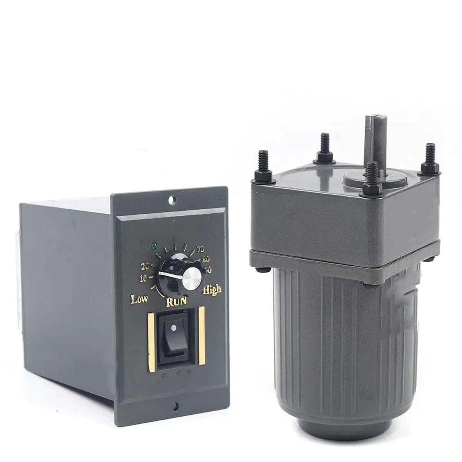 1 motorreductor de velocidad variable de CA de 15 W y 220 V CA con control de velocidad monofásico y marco de 70 x 70 mm Reducción de par(100RPM)