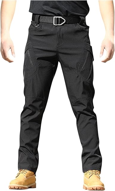 OIOLOYJM Military Cargo Pants for Men Hiking Relaxed Fit Work Waterproof Stretch Tactical Lightweight Outdoor Travel Pant
