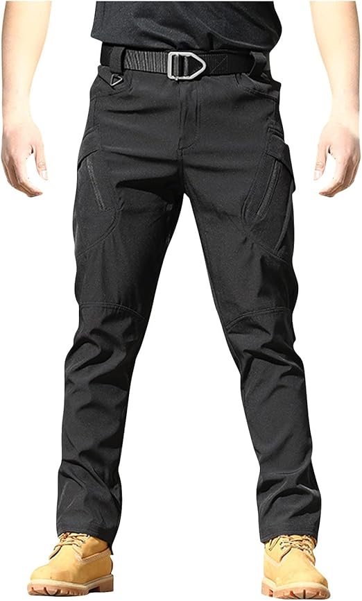 OIOLOYJM Military Cargo Pants for Men Hiking Relaxed Fit Work Waterproof Stretch Tactical Lightweight Outdoor Travel Pant