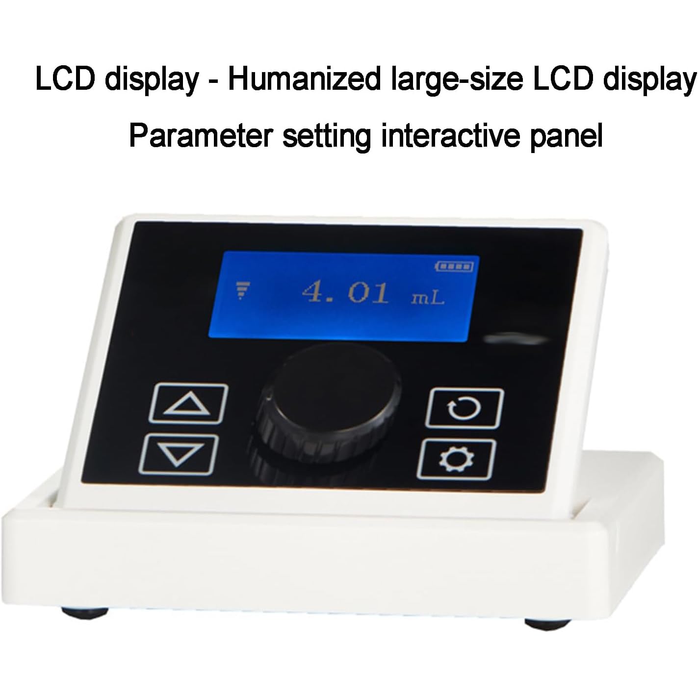 Digitaler Flüssigkeitsspender, elektronische Bürette für genaue Reagenzdosierung, 0,01-99,99 ml mit LCD-Bildschirm, kontinuierliche und wiederholte Pipettiermodi