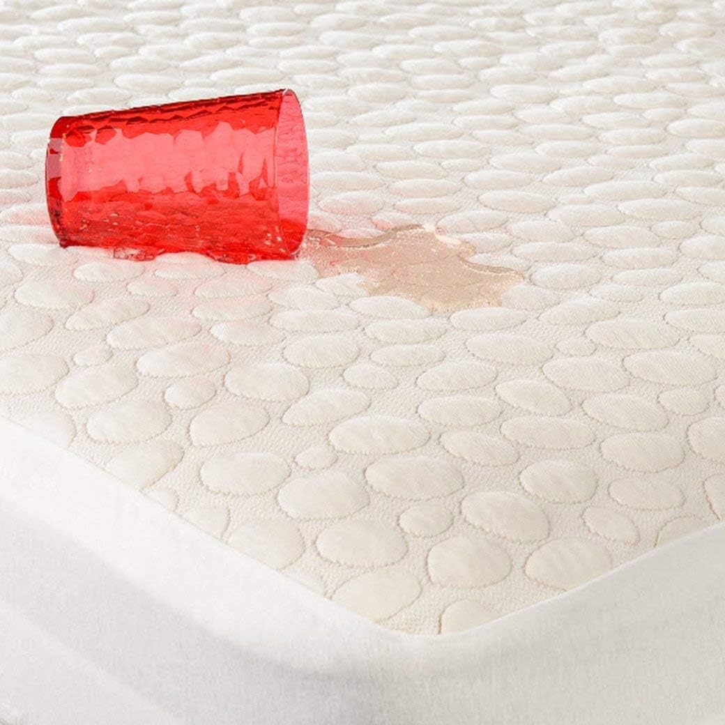 Modern Nursery Pebbletex 100% Organic Cotton Jersey Crib Mattress Protector Pad | Pebble Surface | Machine Washable | Waterproof | Breathable, Soft Fit - 28” x 52” x 8”d : Baby