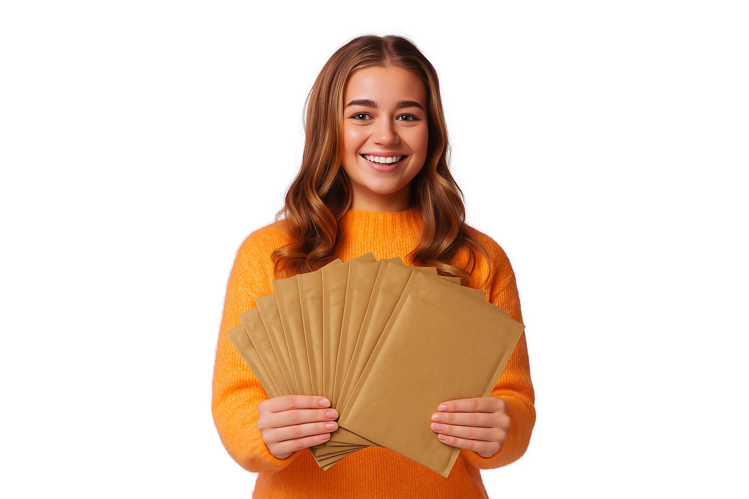 Sobres de papel de panal de abeja, paquete de 100 sobres de correo #2-8.5 x 11 pulgadas, sobres reciclables acolchados, sobres de panal, sobres de envío marrones, correo y envío