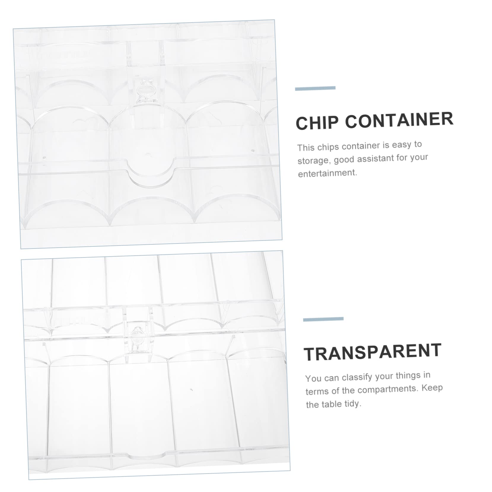 KICHOUSE Boîte Transparente à Jetons Poker Acrylique Avec Couvercle Organiseur Pratique Pour Rangement De Jeu Et Antidérapant Jetons Rangement Facile Et Esthétique